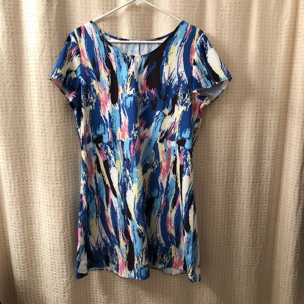Abstract print shift Dress - Picture 4 of 6